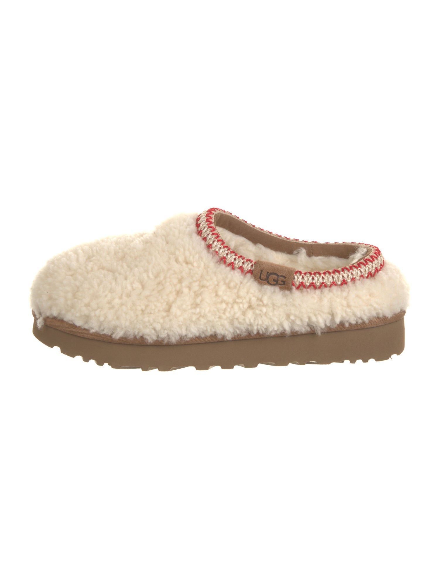 UGG Shearling Embroidered Accent Flats