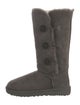 UGG Suede Fur Trim Boots