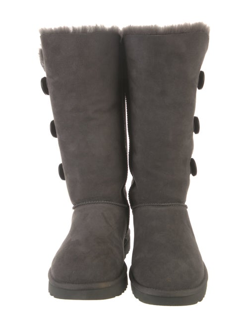 UGG Suede Fur Trim Boots