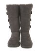 UGG Suede Fur Trim Boots