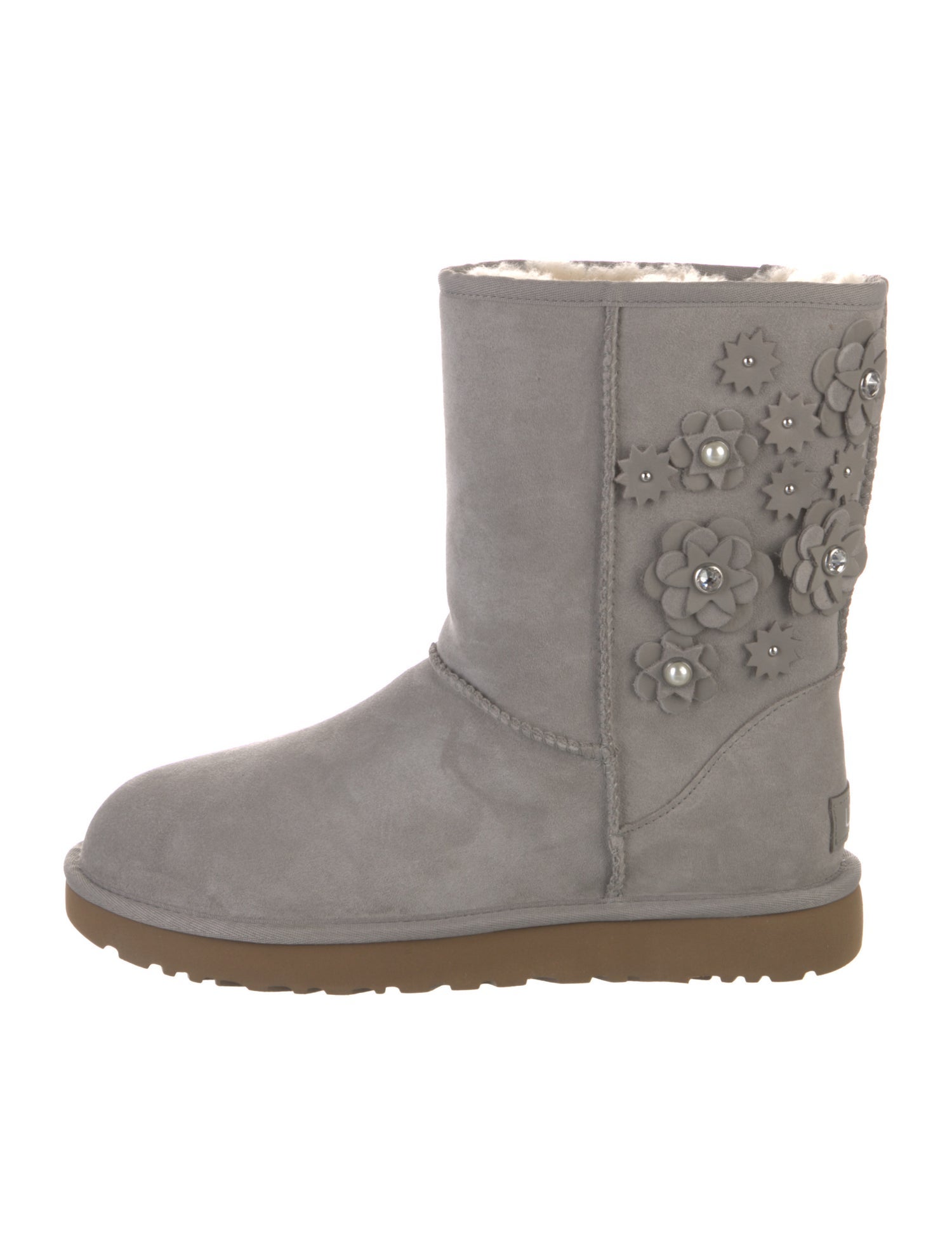 UGG Suede Embroidered Accent Boots