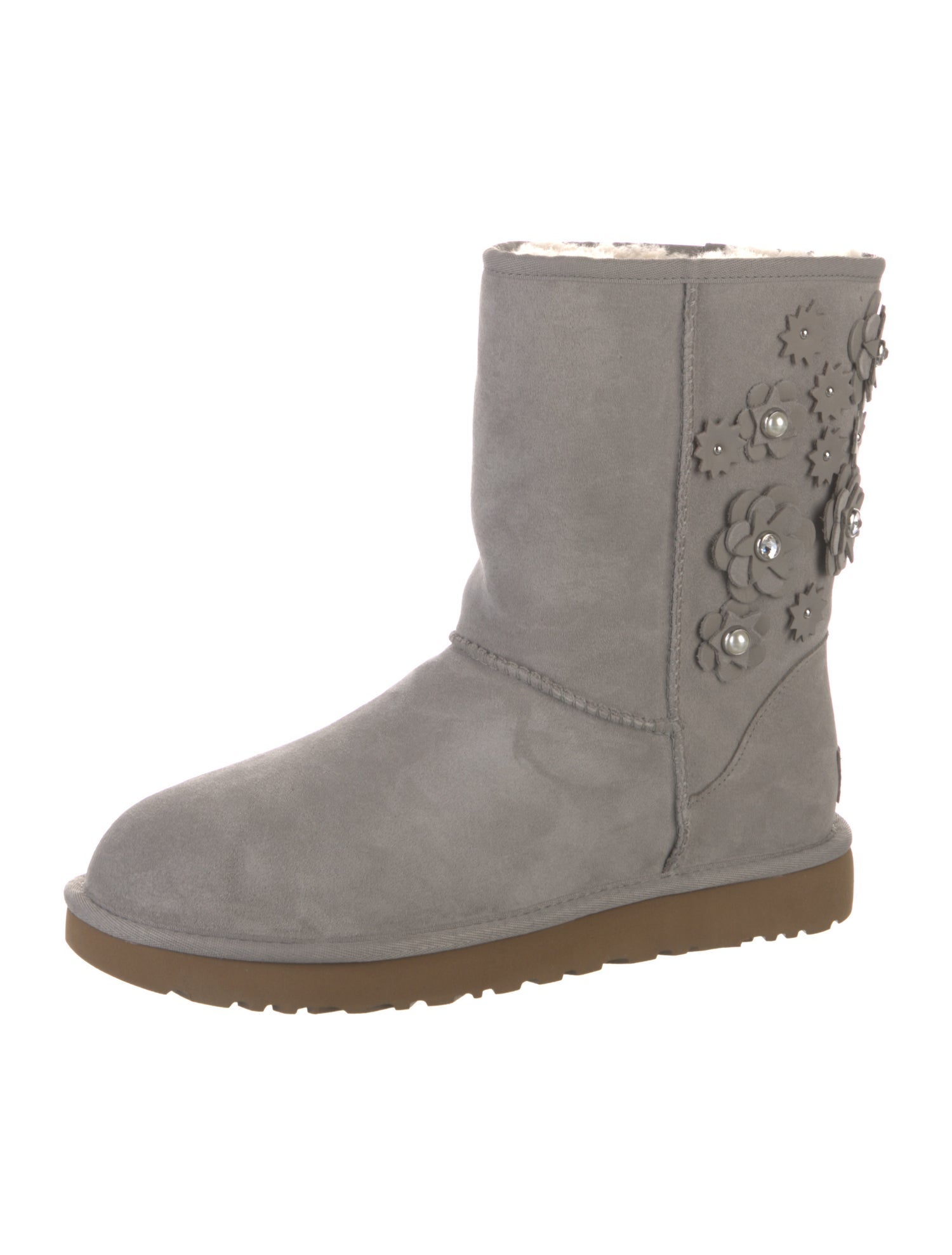 UGG Suede Embroidered Accent Boots