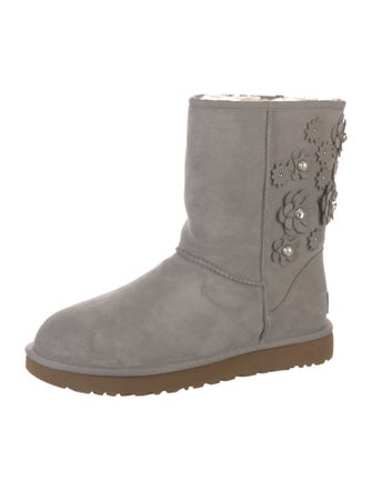 UGG Suede Embroidered Accent Boots