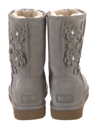 UGG Suede Embroidered Accent Boots