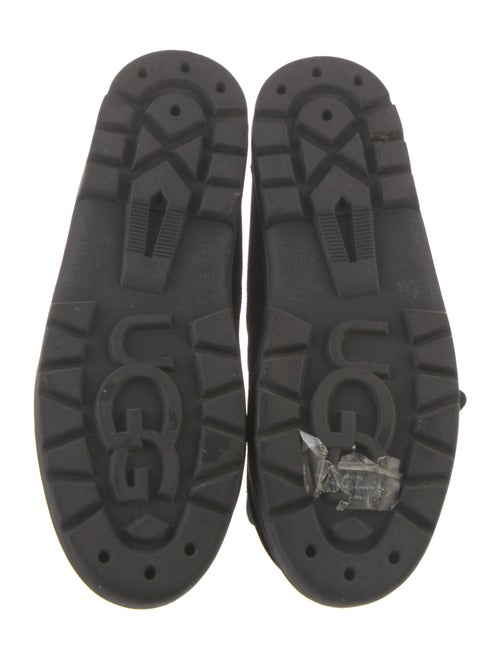 UGG Suede Fur Trim Lace-Up Boots