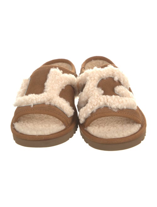 UGG Suede Fur Trim Flats