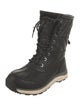 UGG Leather Fur Trim Lace-Up Boots