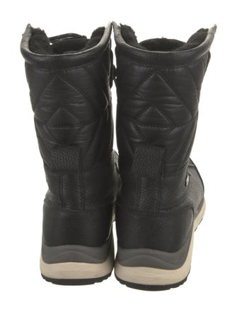 UGG Leather Fur Trim Lace-Up Boots