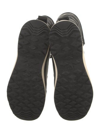 UGG Leather Fur Trim Lace-Up Boots