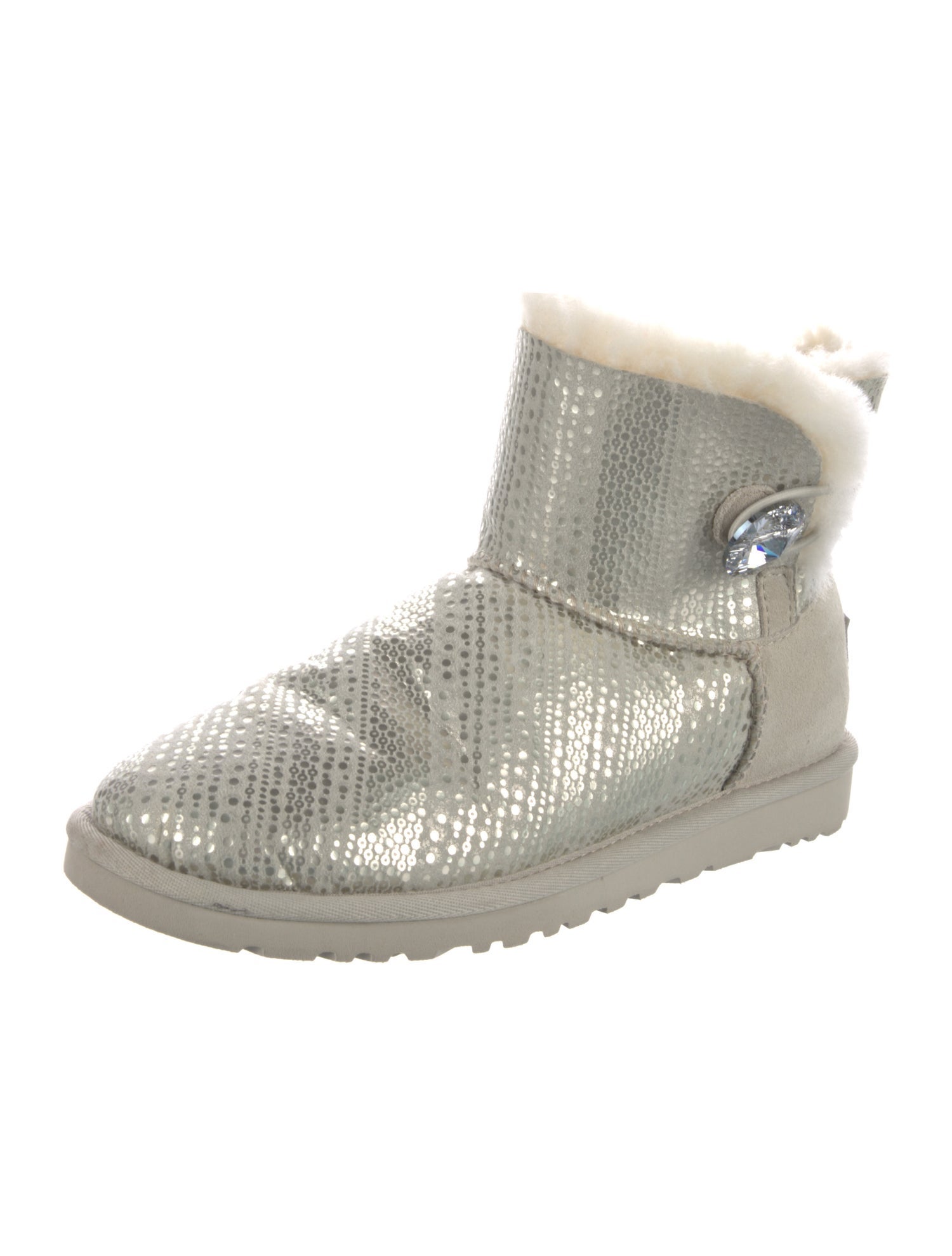 UGG Suede Crystal Embellishments Boots