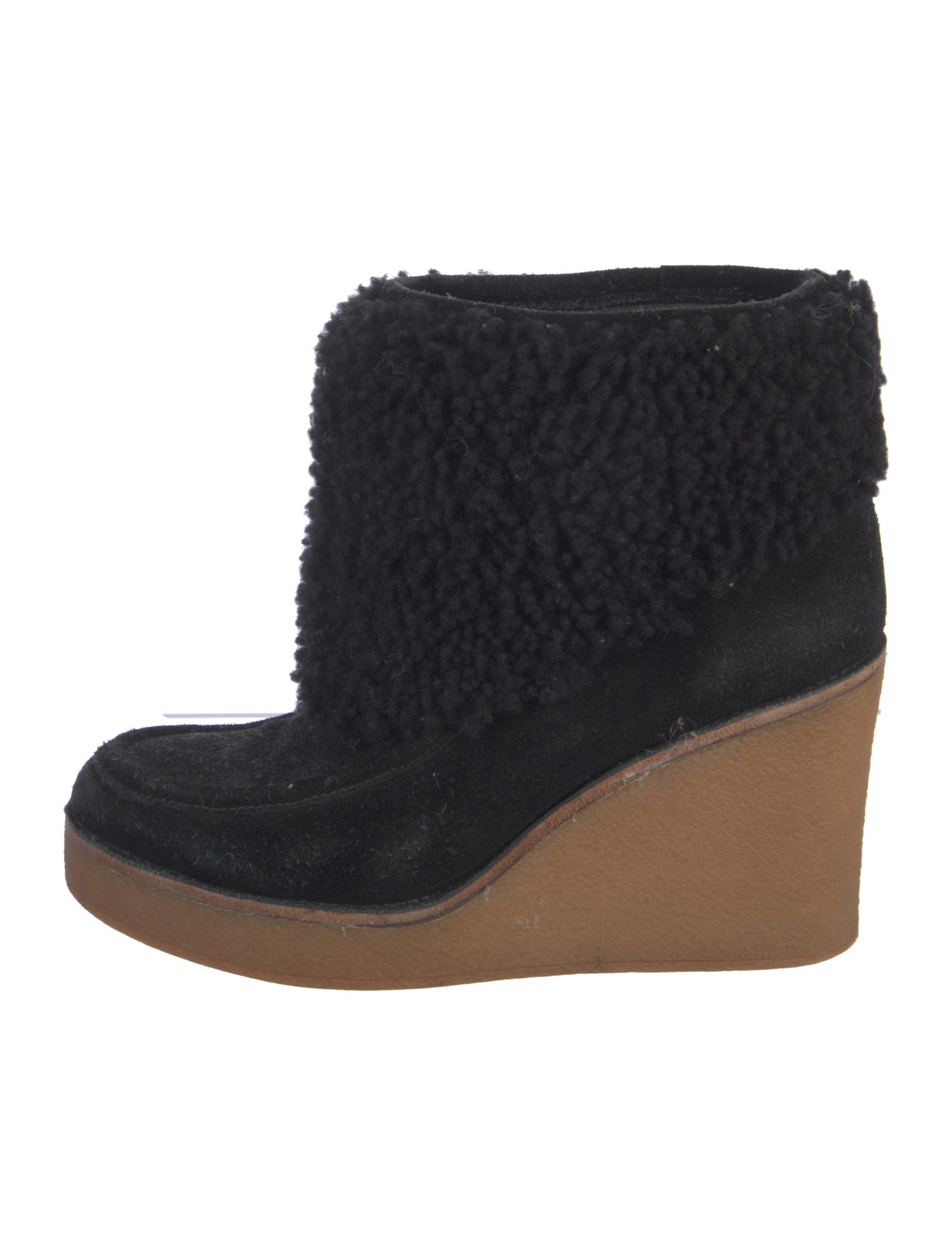 UGG Suede Colorblock Pattern Lace-Up Boots