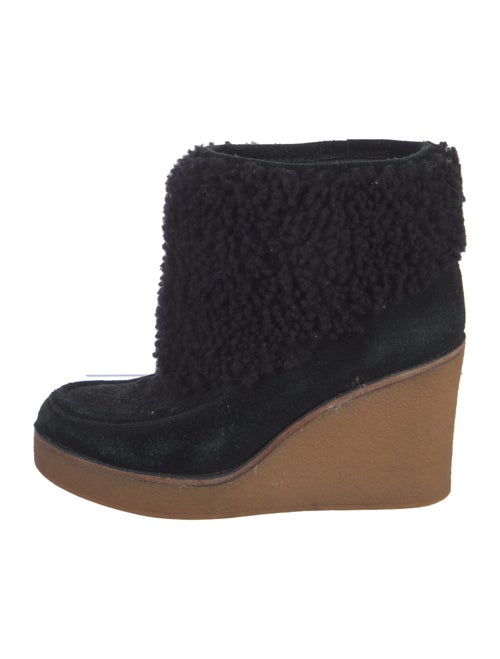 UGG Suede Colorblock Pattern Lace-Up Boots