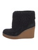 UGG Suede Colorblock Pattern Lace-Up Boots