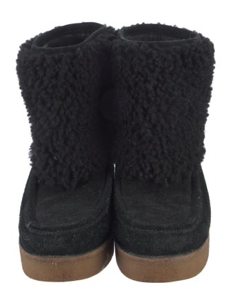 UGG Suede Colorblock Pattern Lace-Up Boots
