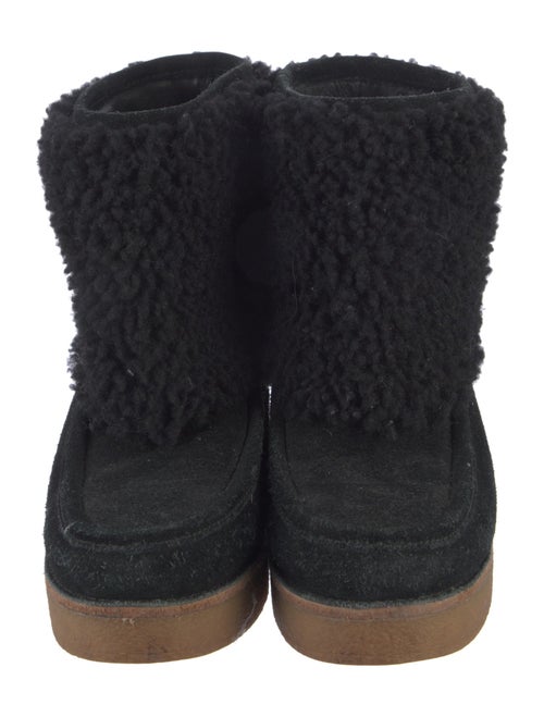 UGG Suede Colorblock Pattern Lace-Up Boots