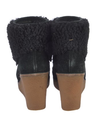 UGG Suede Colorblock Pattern Lace-Up Boots