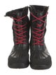 UGG Leather Fur Trim Lace-Up Boots