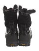 UGG Leather Fur Trim Lace-Up Boots