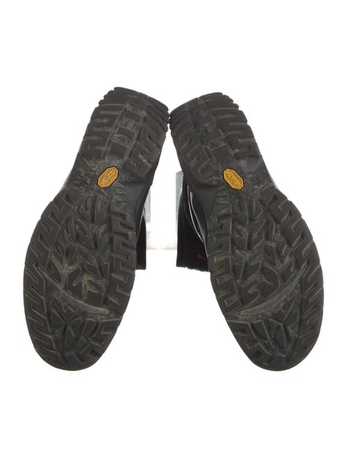 UGG Leather Fur Trim Lace-Up Boots