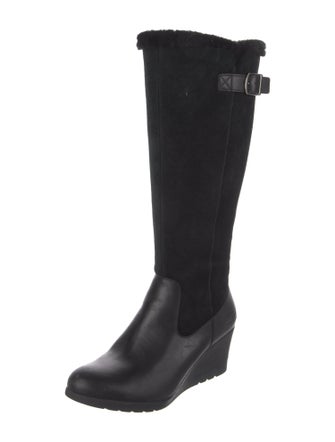 UGG Suede Leather Trim Embellishment Rain Boots