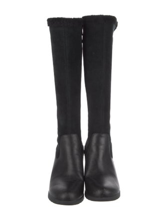 UGG Suede Leather Trim Embellishment Rain Boots