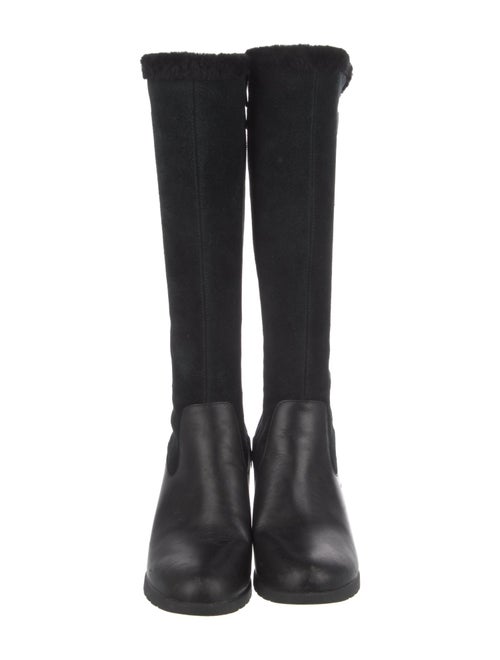 UGG Suede Leather Trim Embellishment Rain Boots