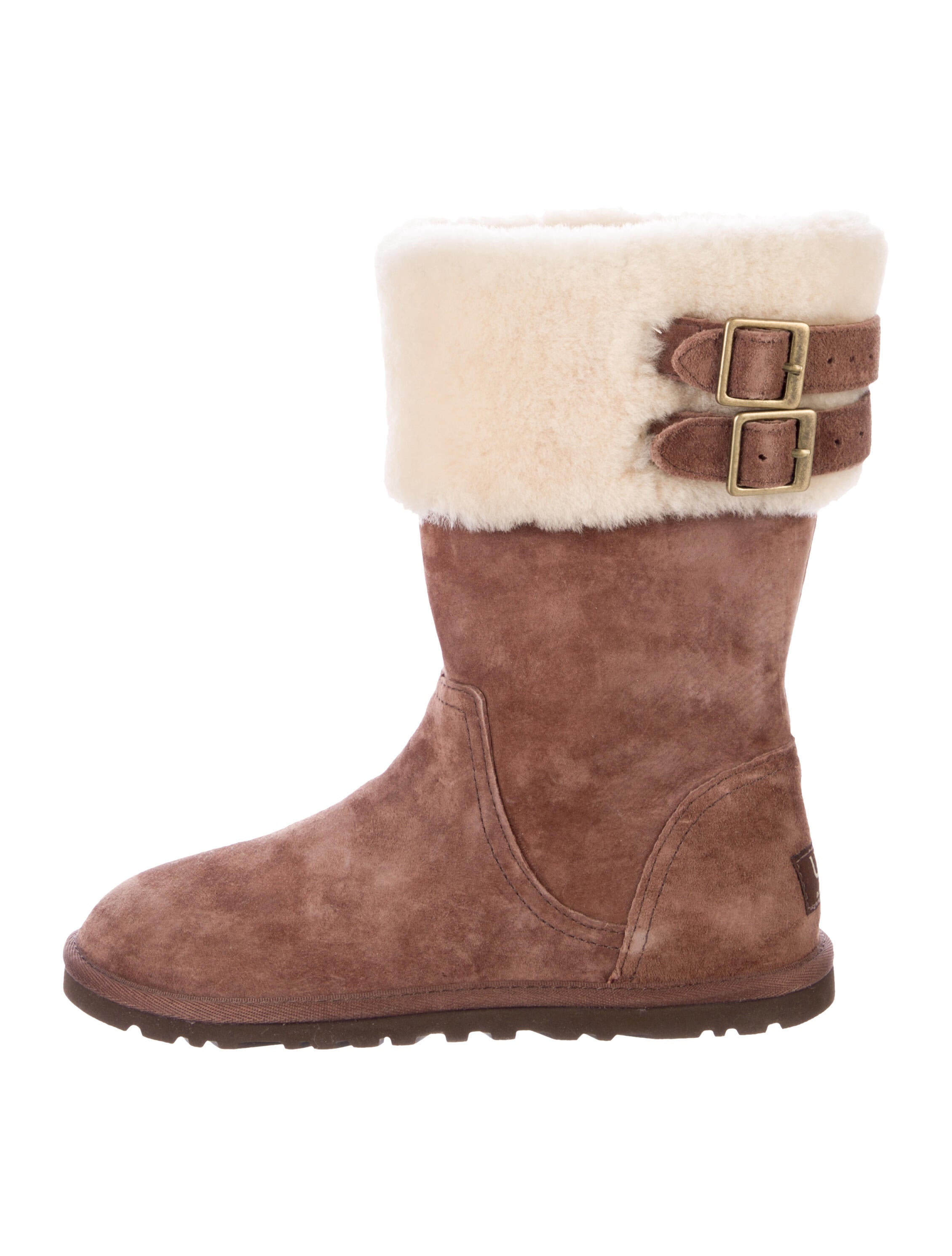 UGG Suede Colorblock Pattern Boots