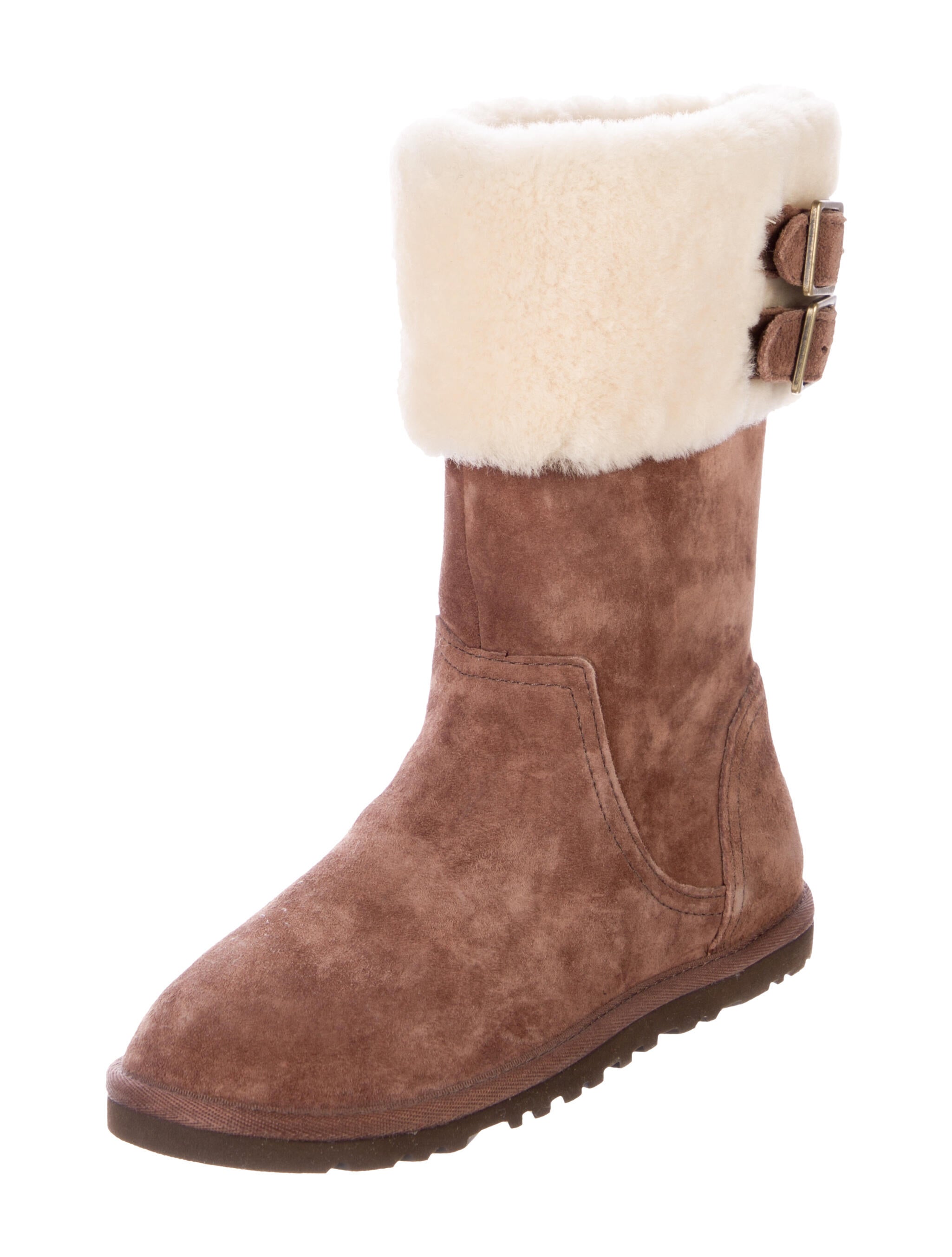 UGG Suede Colorblock Pattern Boots