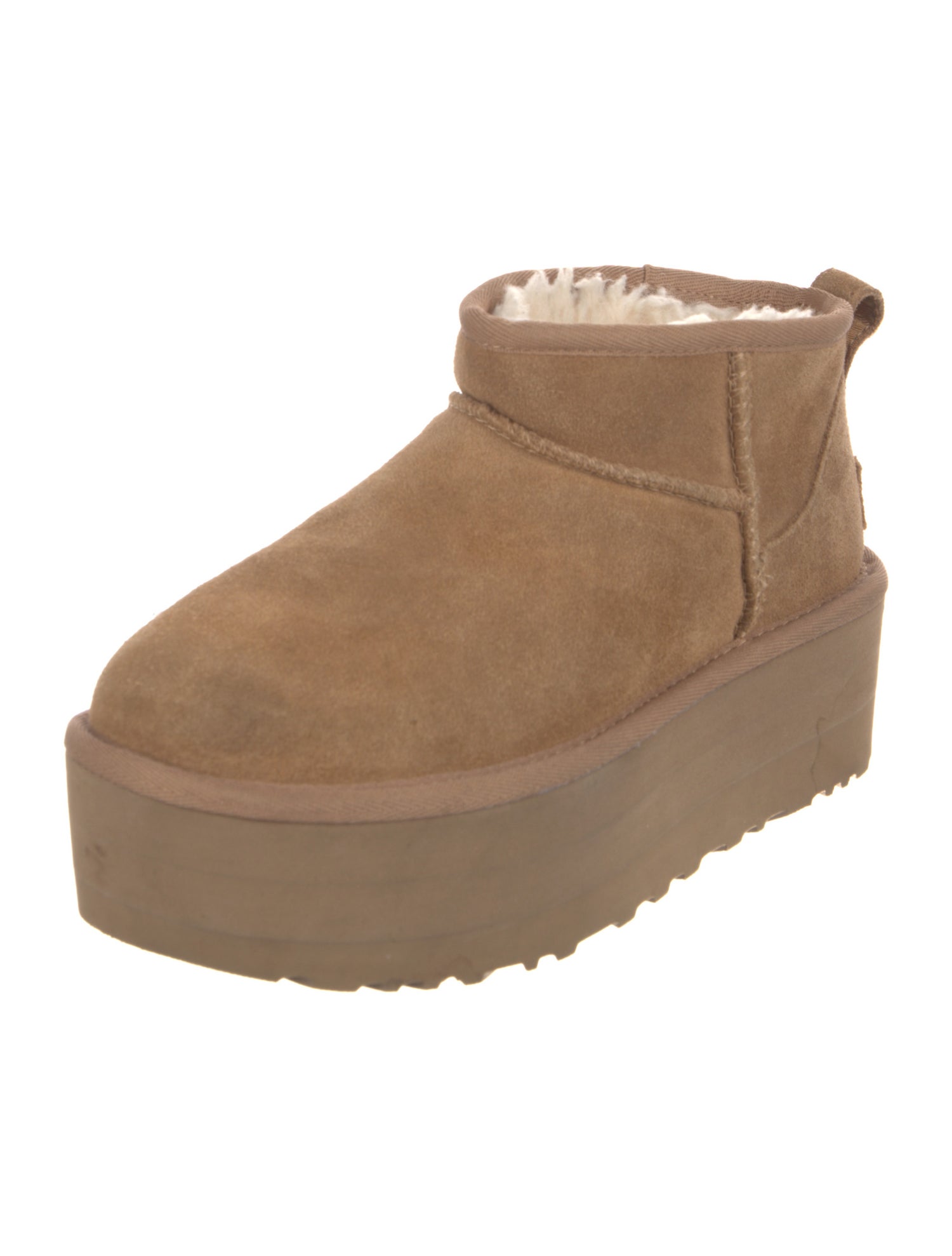 UGG Suede Fur Trim Boots