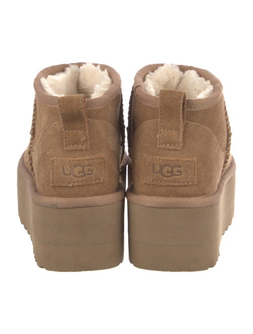 UGG Suede Fur Trim Boots