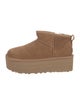UGG Suede Fur Trim Boots