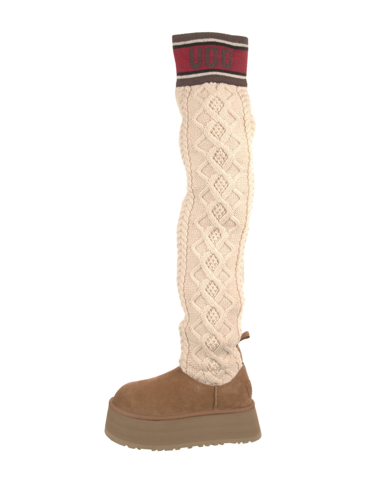 UGG Suede Graphic Print Sock Boots