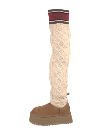 UGG Suede Graphic Print Sock Boots