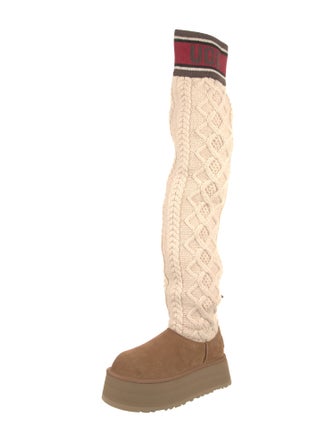 UGG Suede Graphic Print Sock Boots