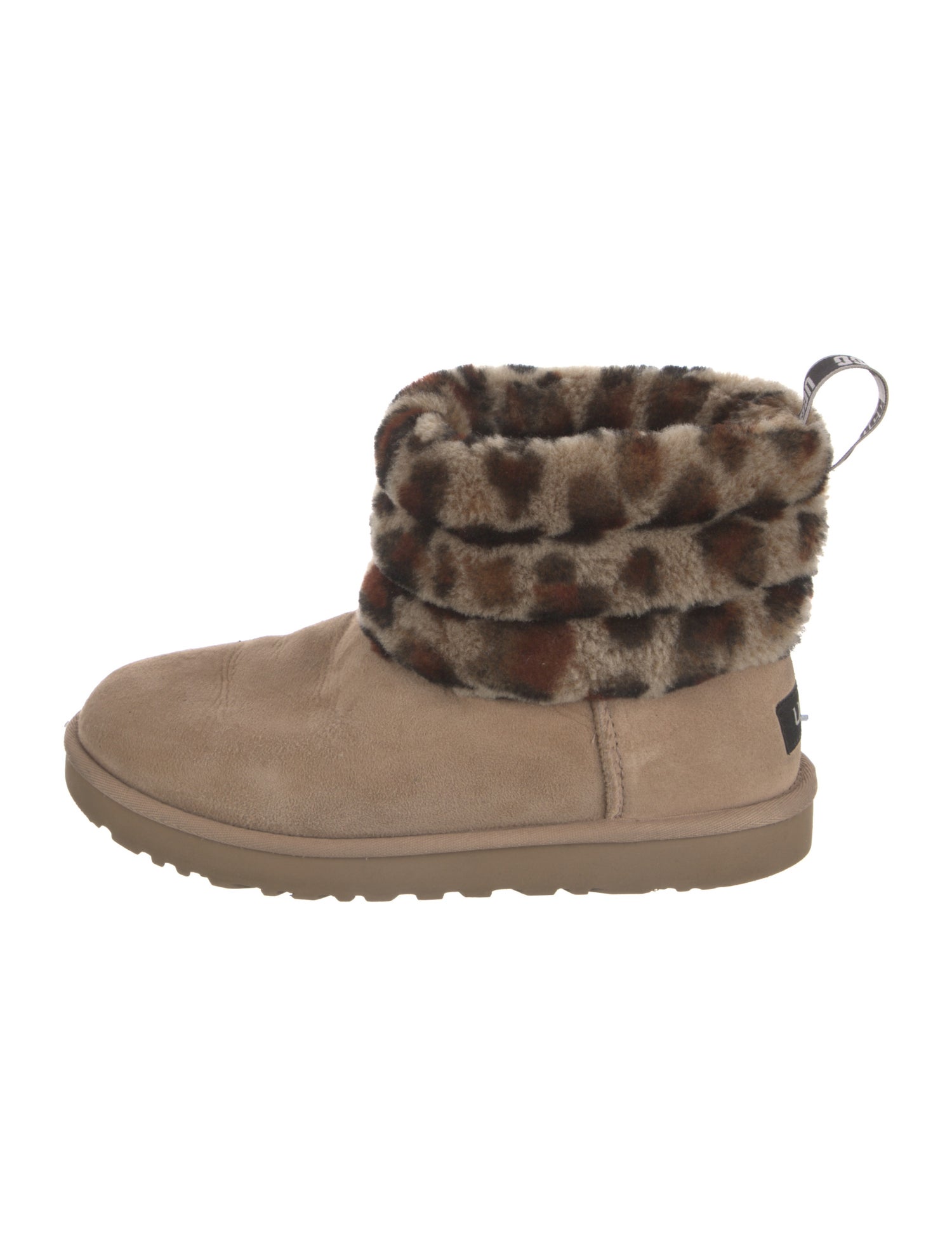 UGG Suede Animal Print Lace-Up Boots