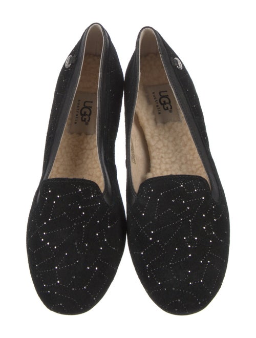 UGG Suede Crystal Embellishments Loafers
