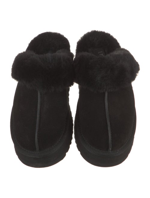 UGG Suede Faux Fur Trim Mules