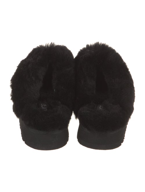 UGG Suede Faux Fur Trim Mules