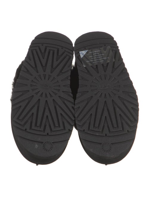 UGG Suede Faux Fur Trim Mules