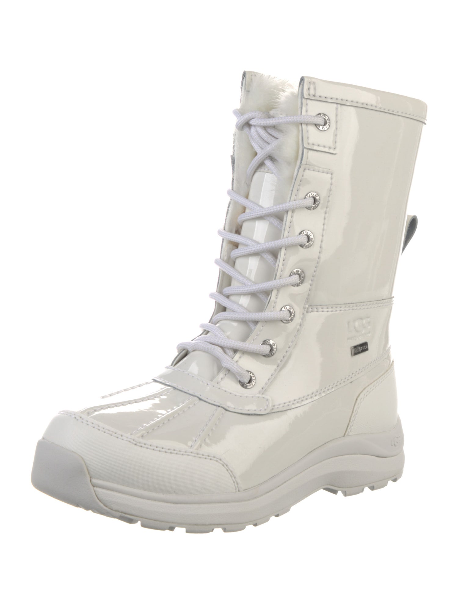 UGG Patent Leather Lace-Up Boots