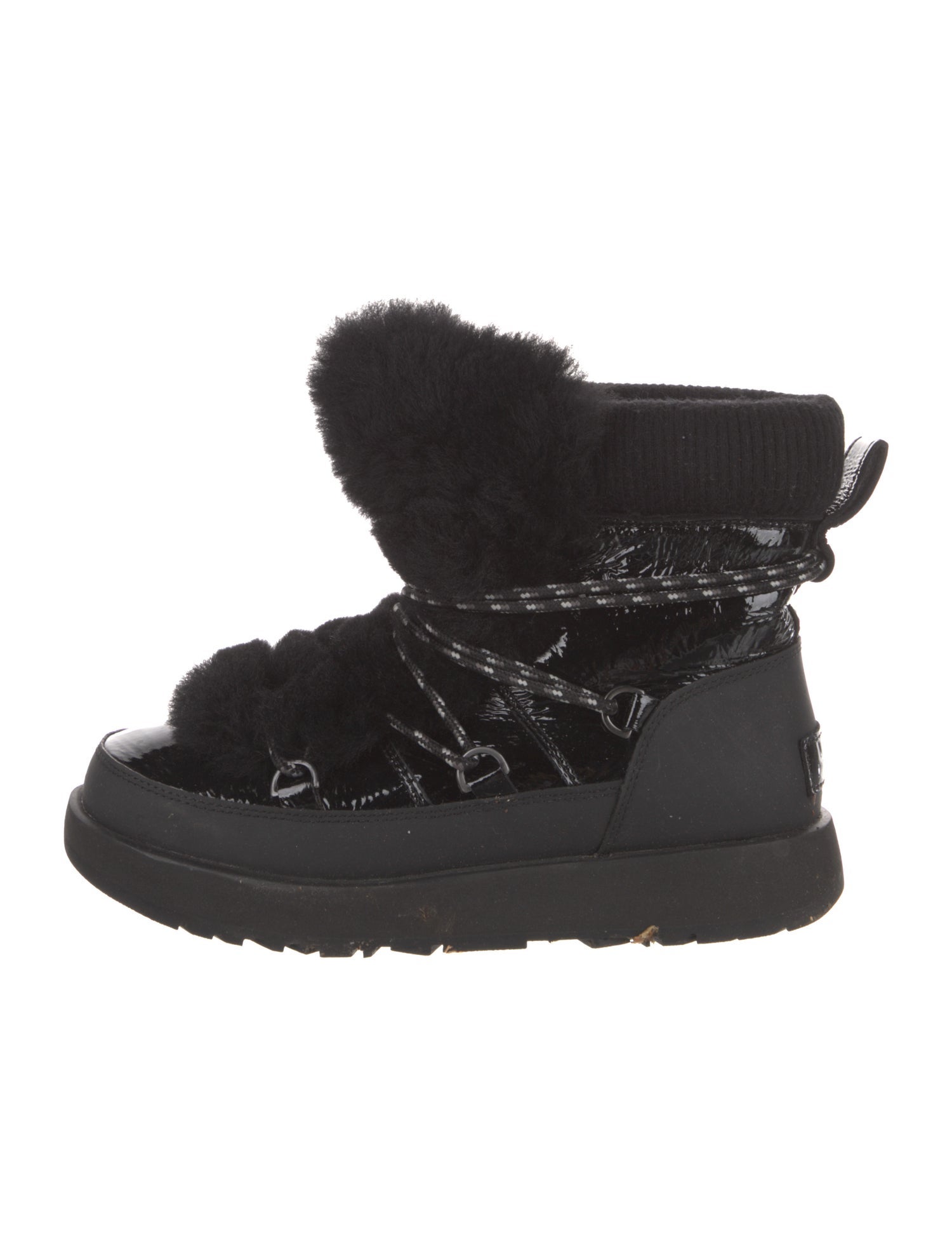 UGG Patent Leather Combat Boots