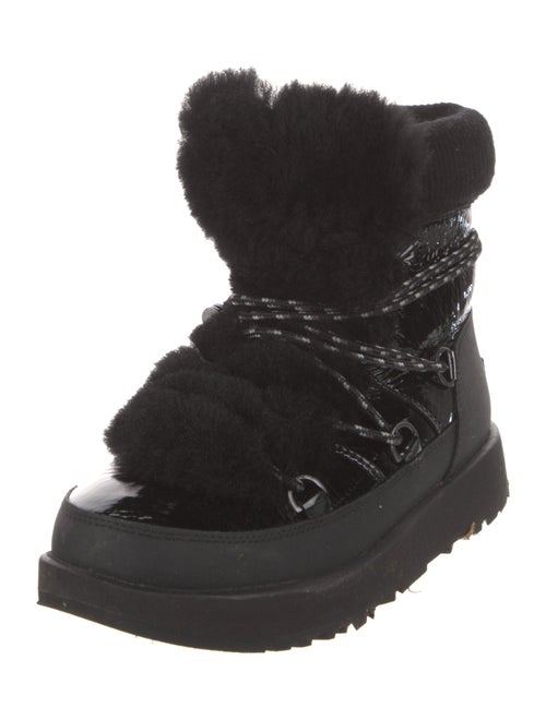 UGG Patent Leather Combat Boots