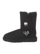 UGG Suede Fur Trim Combat Boots