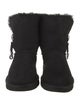 UGG Suede Fur Trim Combat Boots
