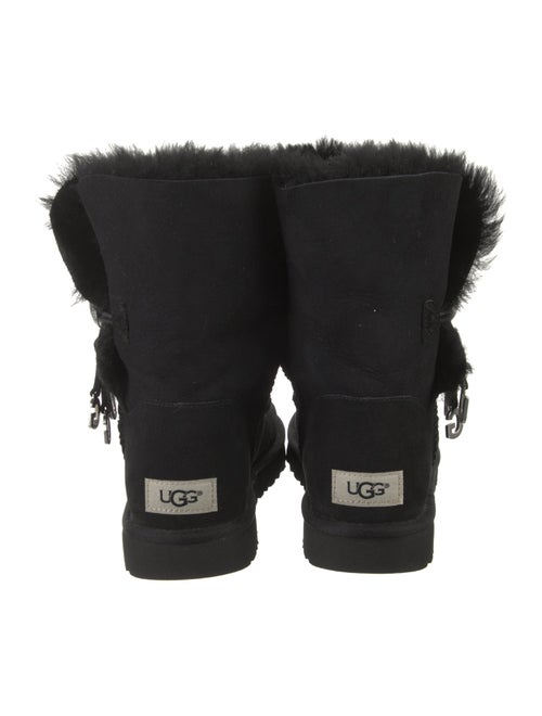 UGG Suede Fur Trim Combat Boots