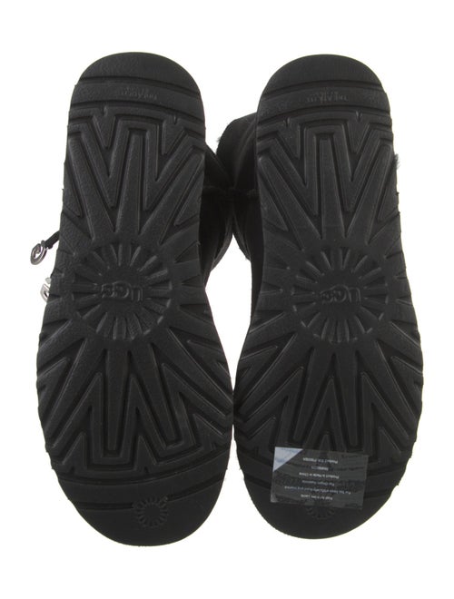 UGG Suede Fur Trim Combat Boots