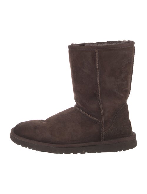 UGG Suede Fur Trim Boots