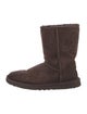 UGG Suede Fur Trim Boots