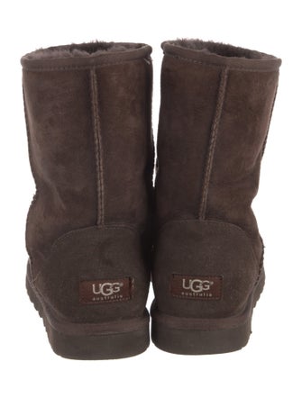 UGG Suede Fur Trim Boots