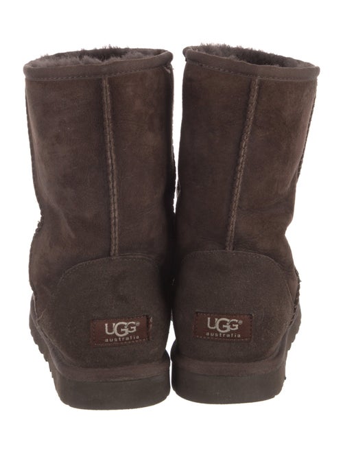 UGG Suede Fur Trim Boots